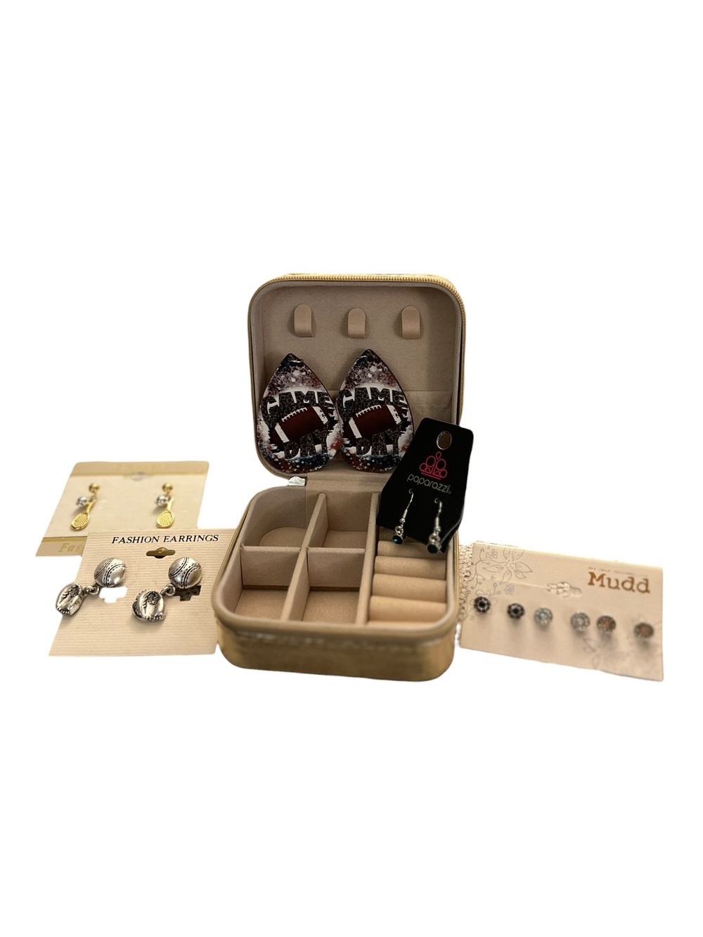 Earrings Bundle + Mini Velvet Travel Jewelry Case - All New